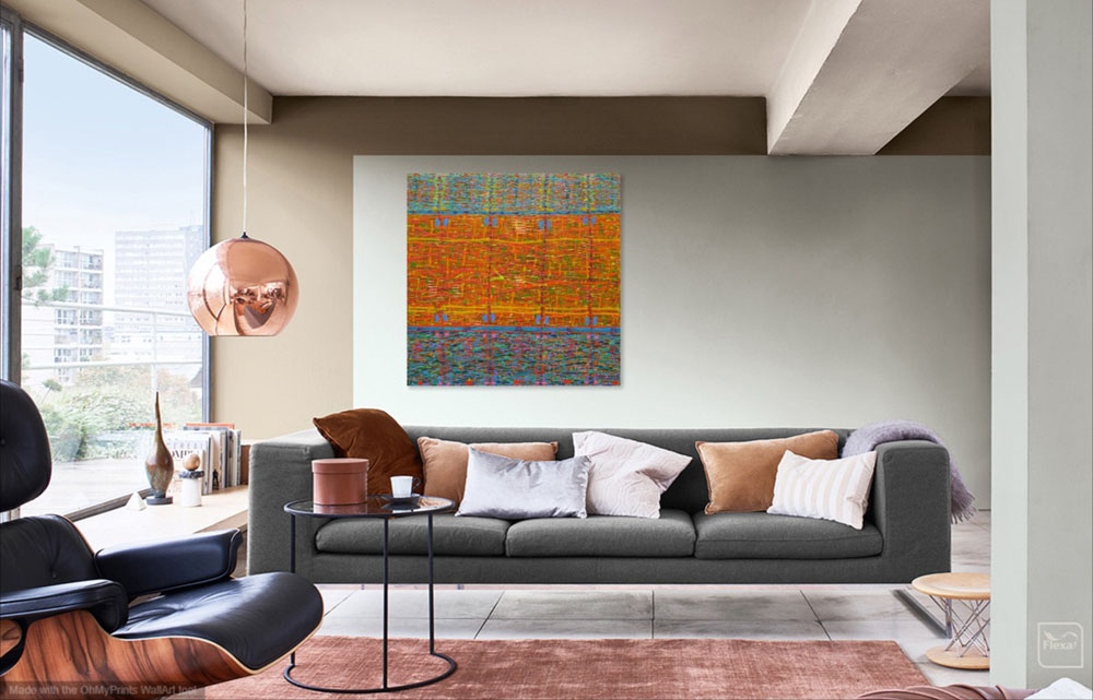Broadband colourful original abstract painting masterpiece on wall image