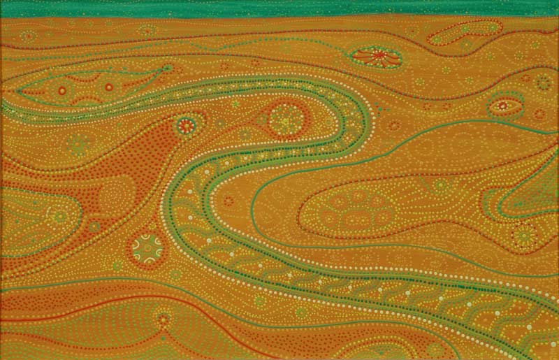 wanderlust Australian Aboriginal art inspired painting