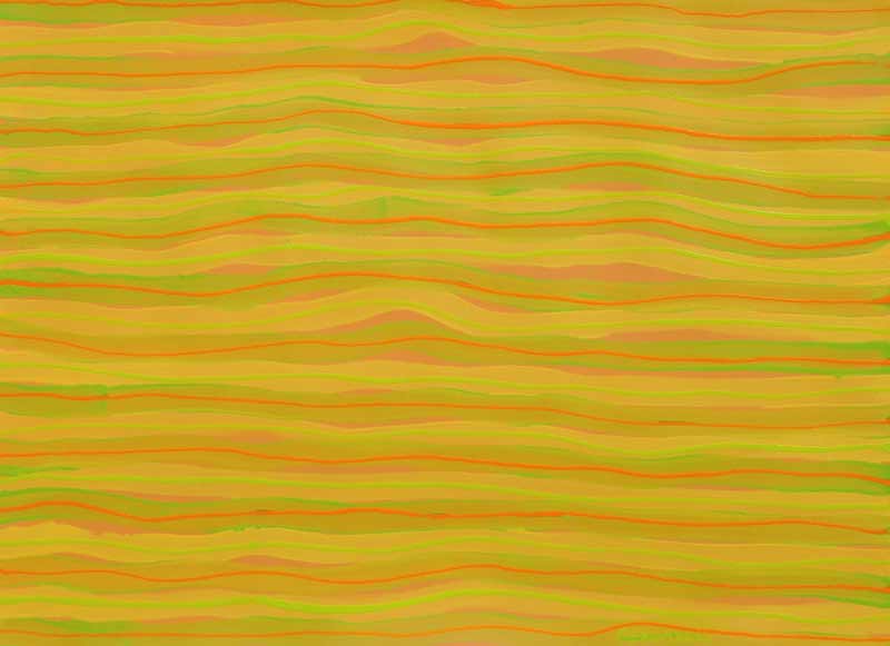 undulations acrylic yellow painting acrylic on paper