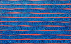 strip the stripes acrylic mixed media art abstract painting