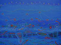 mystery submarine ocean painting contemporary original abstract sescape