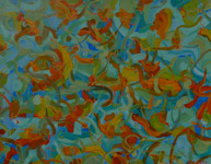 abstract original patterns painting multi-coloured