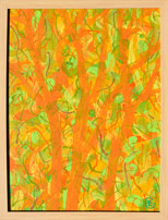 tree illusion image semi-abstract contemporary painting